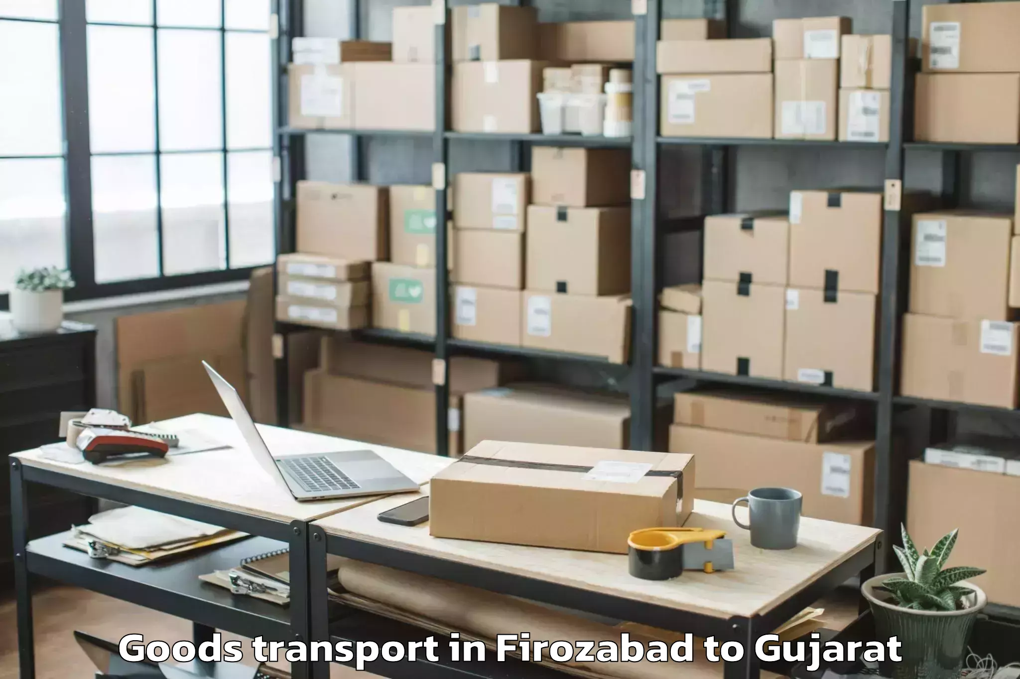 Reliable Firozabad to Navrachana University Vadodara Goods Transport